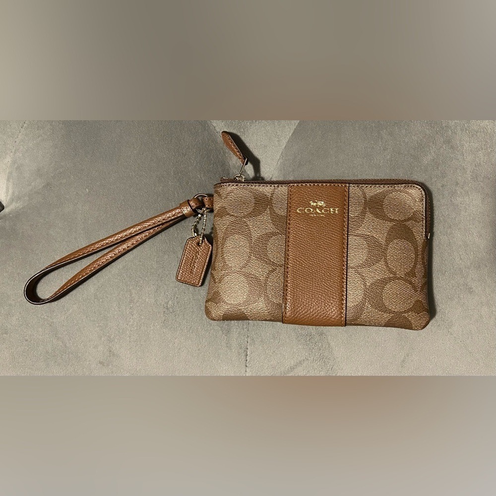 Coach Brown Wristlet-NWT